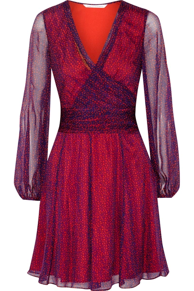 Diane Von Furstenberg Ashlynn Printed Silk-chiffon Mini Dress