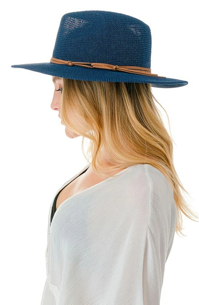Shop Marcus Adler Packable Panama Hat In Denim