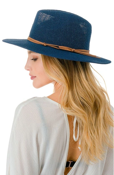 Shop Marcus Adler Packable Panama Hat In Denim