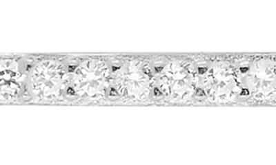 Chloe & Madison Chloe And Madison Pavé Cubic Zirconia Inside Out Hoop Earrings In Silver