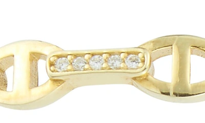 Shop Chloe & Madison Cubic Zirconia Mariner Bangle Bracelet In Gold