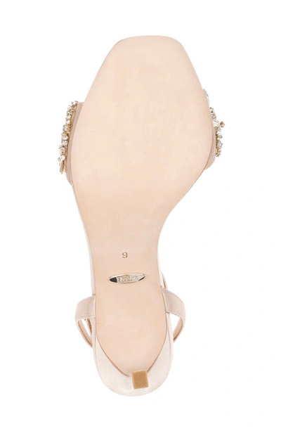 Badgley Mischka Rider Embellished Ankle Strap Sandal In Nude