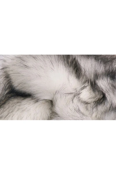 Luxe Hudson Faux Sheepskin Rug/throw In Gradient Grey