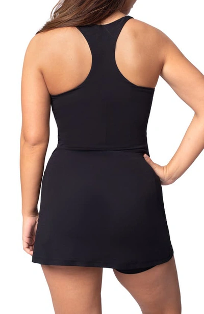Shop 90 Degree By Reflex Nude Tech Tennis Dress In Black