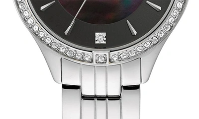 Shop Bulova Crystal Bracelet Strap Watch, 32mm In Silver