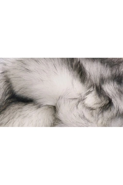 Luxe Gordon Faux Fur Rug In Gradient Grey