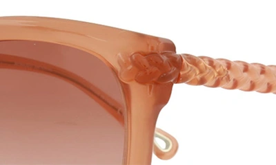 Chloé Core 56mm Square Sunglasses In Tan Tan Orange