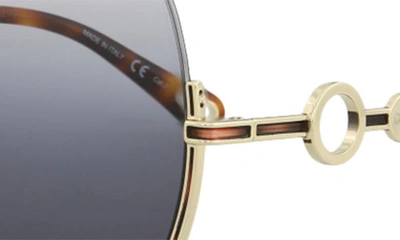 Chloé 61mm Oversized Sunglasses In Gold Gold Blue