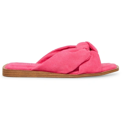 Shop Anne Klein Domani Womens Faux Suede Open Toe Slide Sandals In Pink