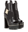 VERSACE Embellished leather ankle boots