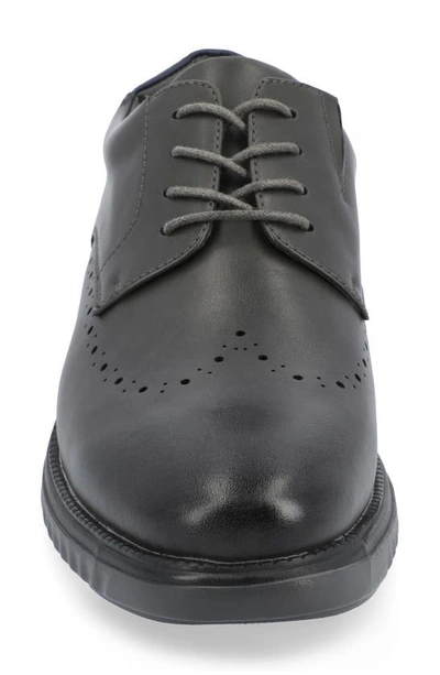 Shop Vance Co. Vance Co Ramos Wingtip Vegan Leather Derby Sneaker In Grey