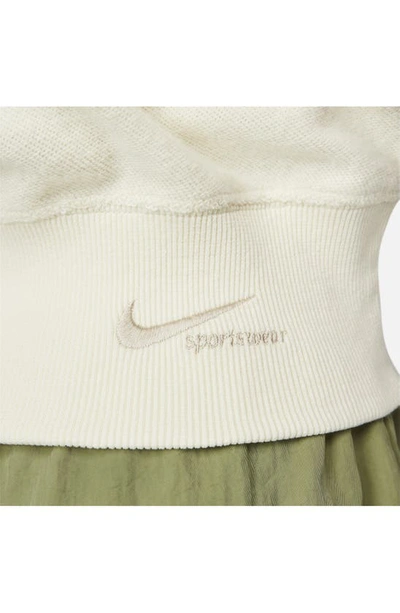 Shop Nike Oversize French Terry Vest In Coconut Milk/sanddrift
