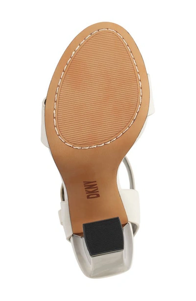Dkny Terah Block Heel Ankle Strap Sandal In Egg Nog