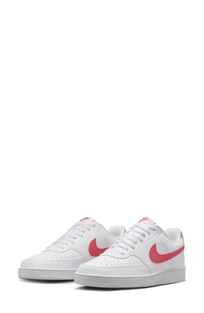 Shop Nike Court Vision Low Sneaker In White/ Volt/ Black/ Sea Coral