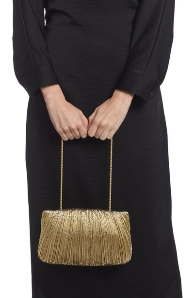 Loeffler Randall Brit Pleated Clutch In Oro