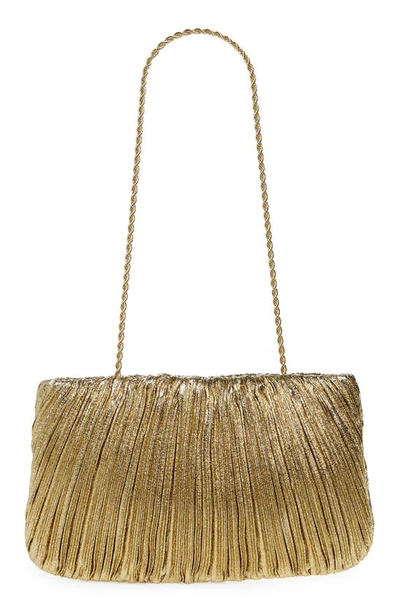 Loeffler Randall Brit Pleated Clutch In Oro
