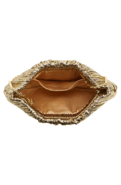 Loeffler Randall Brit Pleated Clutch In Oro