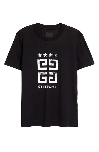 Shop Givenchy Slim Logo Cotton Graphic T-shirt In Black