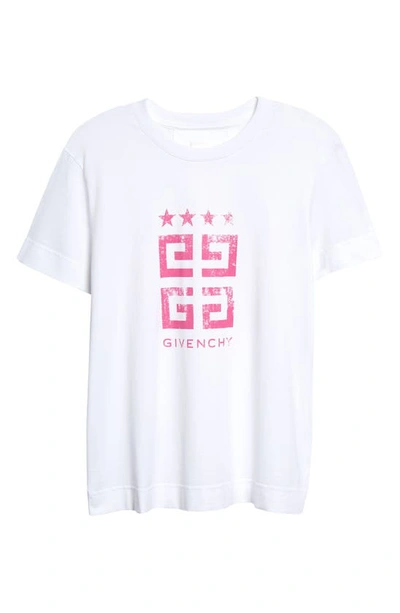 Shop Givenchy Slim Logo Cotton Graphic T-shirt In White