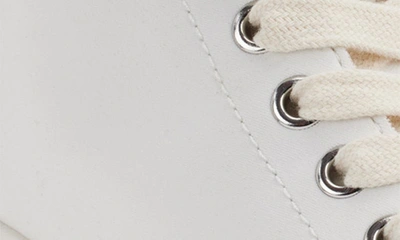 Dkny Yaser Mid Top Platform Sneaker In Brt White