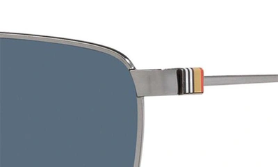 Shop Burberry Blaine 61mm Pilot Sunglasses In Gunmetal