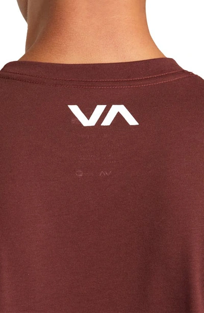 Shop Rvca Va Blur Performance Graphic Tee In Mahogany