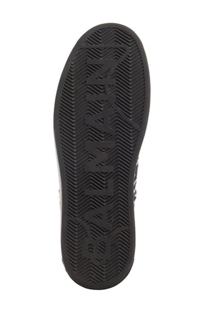 Shop Balmain B-court Monogram Low Top Sneaker In Black / Ivory