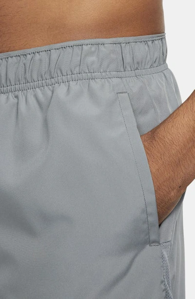 Nike Men's Challenger Dri-fit 5" Brief-lined Running Shorts In Smoke Grey/ Smoke Grey/ Black