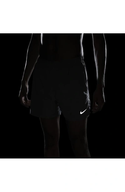 Nike Men's Challenger Dri-fit 5" Brief-lined Running Shorts In Smoke Grey/ Smoke Grey/ Black