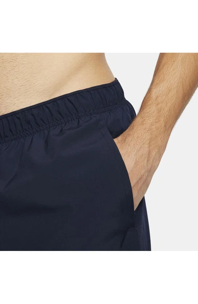 Shop Nike Dri-fit Challenger 5-inch Brief Lined Shorts In Obsidian/ Obsidian/ Black