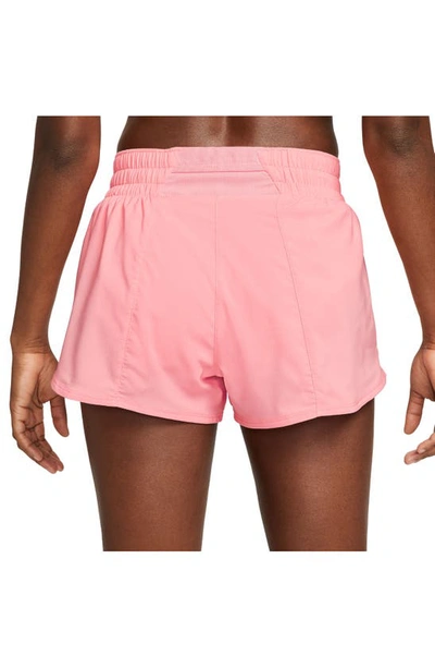 Shop Nike Dri-fit One Shorts In Coral/ Ref Silver