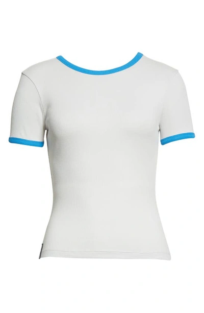 Shop Paloma Wool Linx Contrast Organic Cotton Rib T-shirt In White