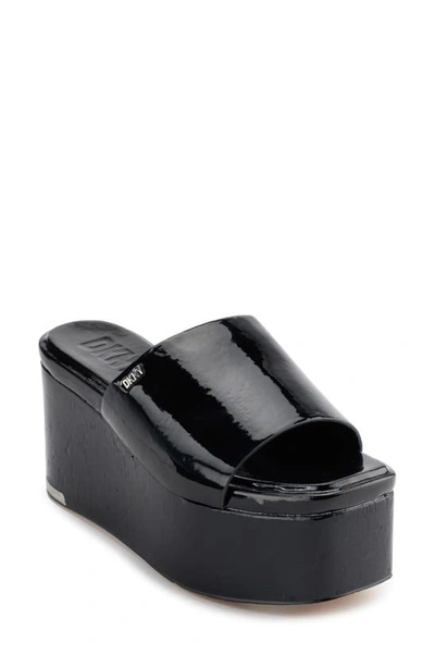 Shop Dkny Adalira Platform Slide Sandal In Black