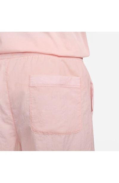 Shop Nike Sportswear Alumni Nylon Shorts In Pink Bloom/ White