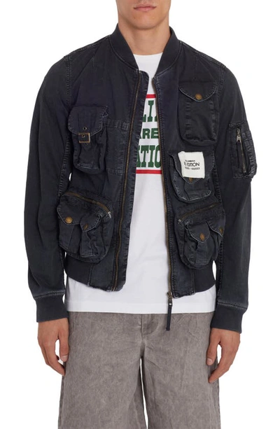 Shop Dolce & Gabbana Multi Pocket Bomber Jacket In Black