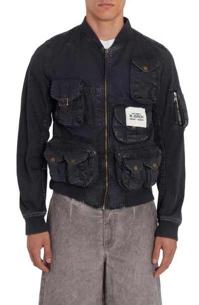 Shop Dolce & Gabbana Multi Pocket Bomber Jacket In Black
