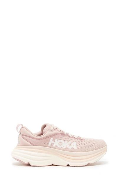 Shop Hoka Bondi 8 Running Shoe In Pale Mauve / Peach Whip