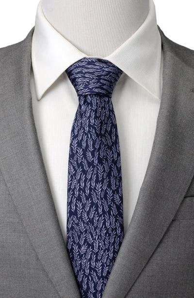 Shop Cufflinks, Inc Blue Leaf Silk Tie