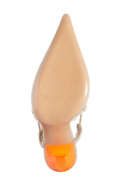 Shop Off-white Pop Oyster Slingback Pump In Beige Orange