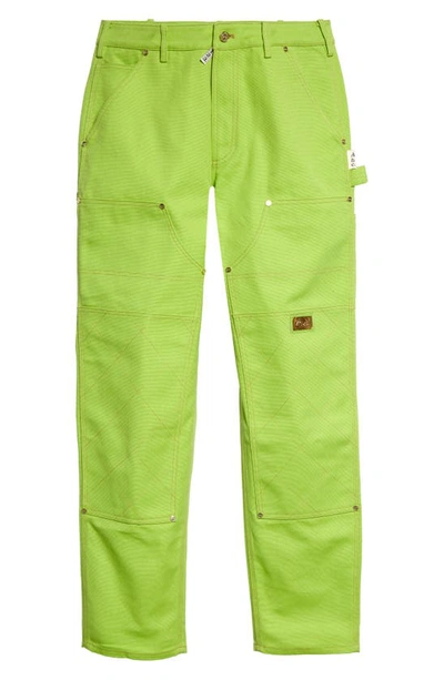 Shop Advisory Board Crystals Abc. 123. Diamond Stitch Double Knee Pants In Citrine Green