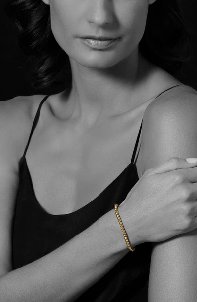Lagos Signature Caviar Beaded Stretch Bracelet In Gold