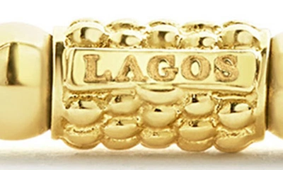 Lagos Signature Caviar Beaded Stretch Bracelet In Gold