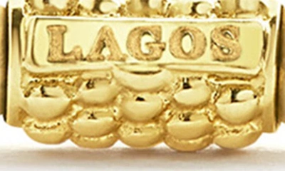 Lagos Signature Caviar Beaded Stretch Bracelet In Gold