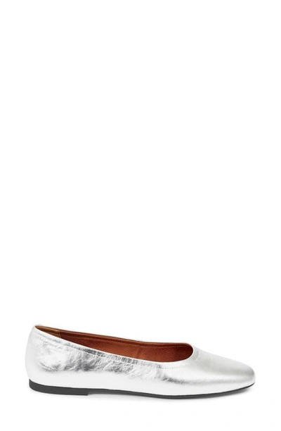Vagabond Shoemakers Jolin Ballet Flat In Silver