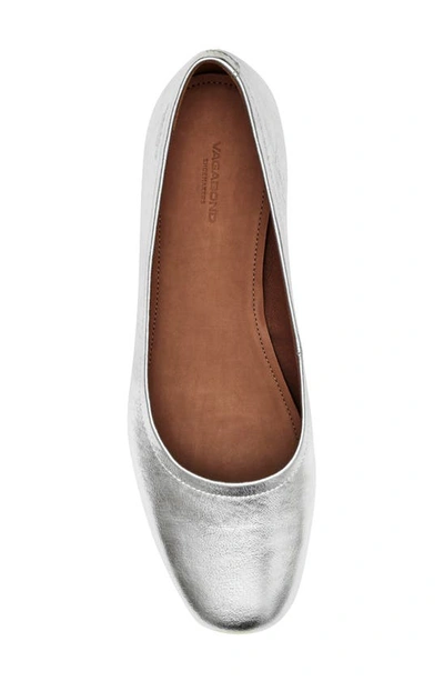Vagabond Shoemakers Jolin Ballet Flat In Silver