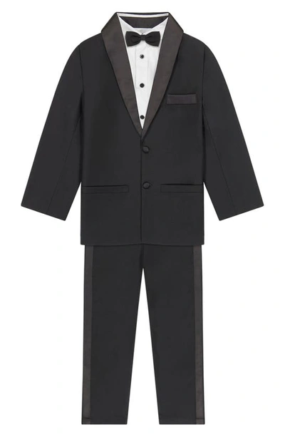 Shop Andy & Evan Kids' Four-piece Tuxedo Set In Black