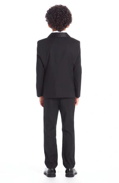 Shop Andy & Evan Kids' Four-piece Tuxedo Set In Black