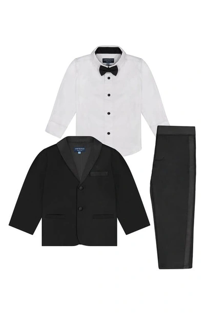 Shop Andy & Evan Kids' Four-piece Tuxedo Set In Black