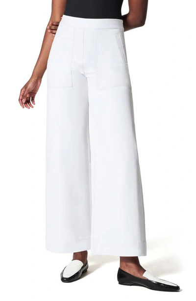Spanx Silver Lining Smoother Cotton Blend Wide Leg Pants In