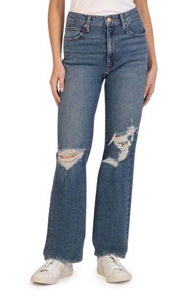 Kut From The Kloth Sienna Ripped High Waist Wide Leg Jeans In Continuous
